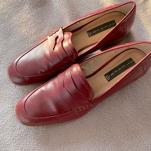 Steven by Steve Madden Dark Red Leather Loafers – NWOT